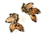 DeLizza and Elster Juliana Topaz Marquis Rhinestone Earrings