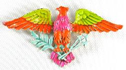 ART pastel enameled eagle pin